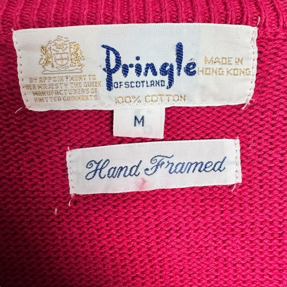 Vintage Pringle of Scotland cotton mens pullover sweater size M preppy academia - Picture 5 of 9